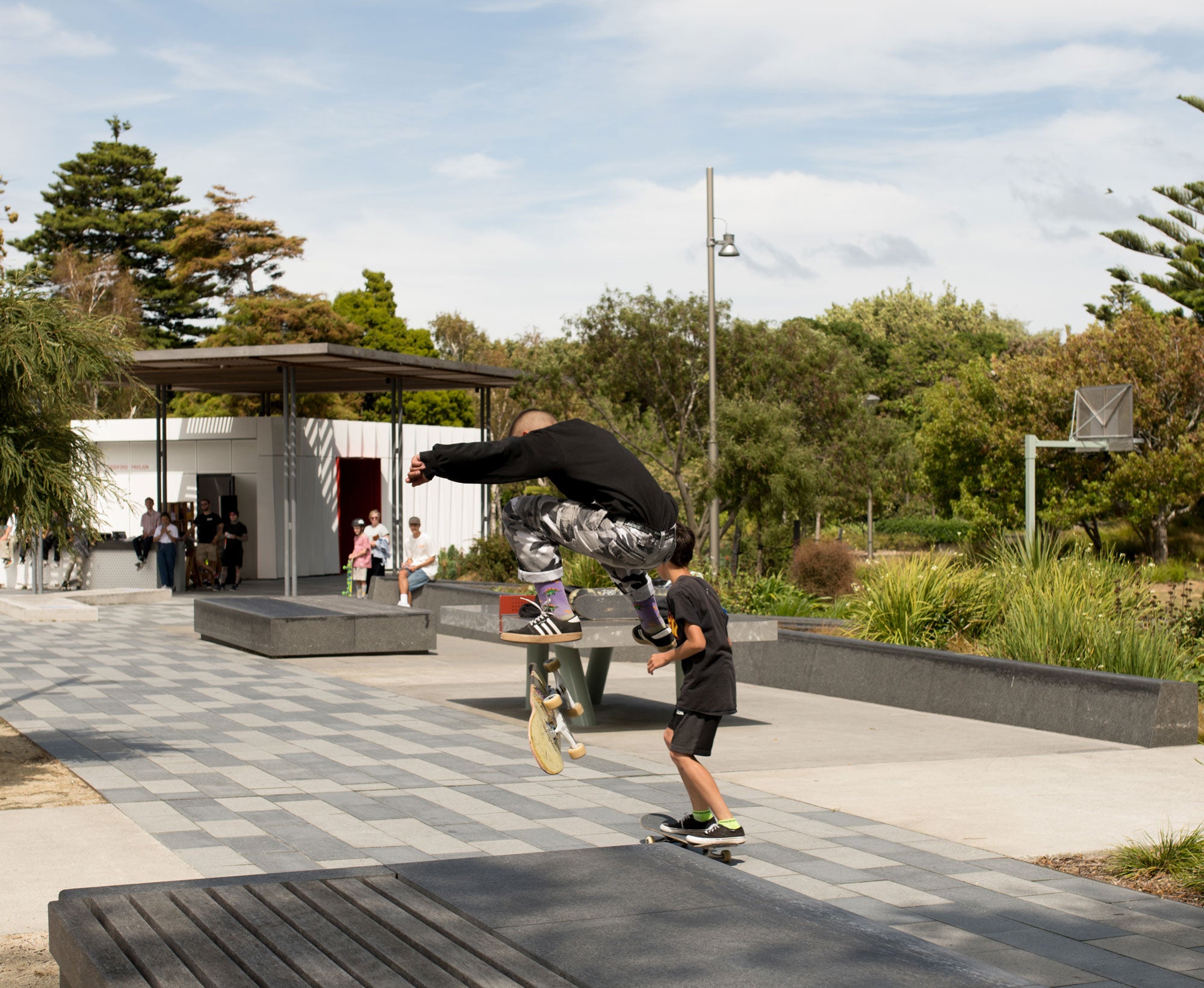 skaterboarder in air lower hutt