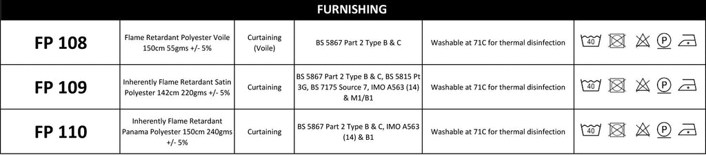 FR FURNISHING FABRICS