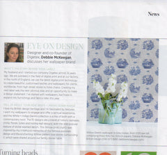 New designer Wallpaper brand feature - Period Living magazine