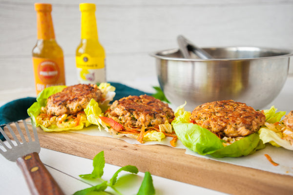 soy ginger salmon burgers