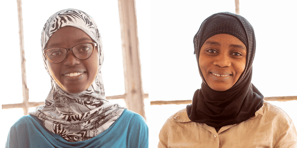 Women artisans Lydia and Nyota, resettled refugees creating a brighter future through fair trade candles