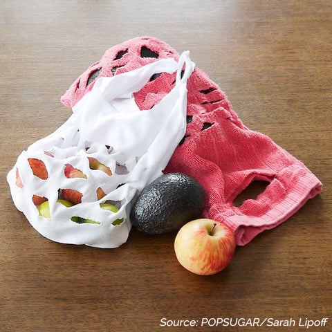 DIY T-shirt produce bag - 5 Creative Upcycling DIY Ideas to Style your Home Sustainably