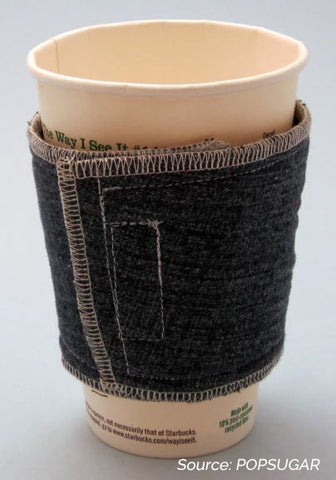 DIY Denim Coffee Cup Holder - 5 Creative Upcycling DIY Ideas to Style your Home Sustainably