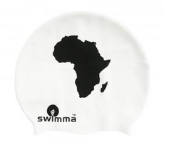 White Africa Swimma Cap