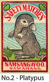 In A Matchbox Collector's Card - No. 2 - Platypus