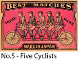  A Matchbox Collector's Card - No. 5 - Five Cyclists