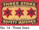  A Matchbox Collector's Card - No.14 - Three Stars