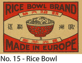 A Matchbox Collector's Card - No. 15 - The Rice Bowl