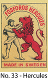  A Matchbox Collector's Card - No. 33 - Hercules