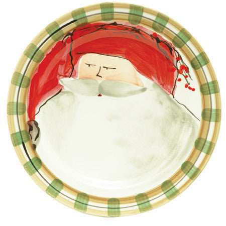 Vietri Old St. Nick Red Hat Dinner Plate
