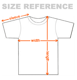 t-shirt size diagram