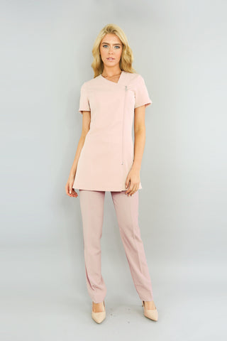 Belle Tunic in Blush Full Beauty Uniform Outfit