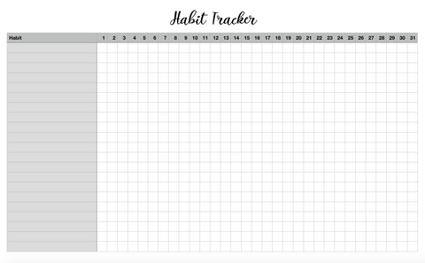 Free Habit Tracker Template