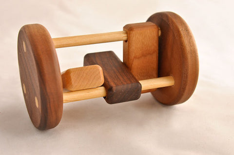 Walnut Clacker Baby Rattle