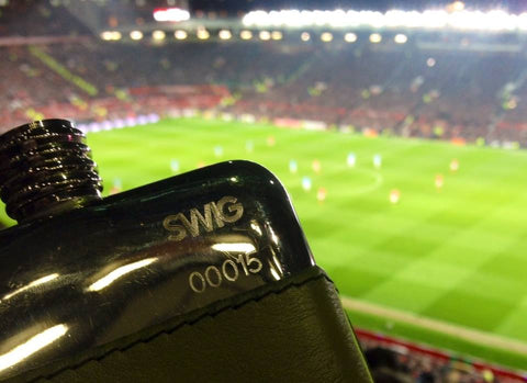 SWIG Hip Flask at Manchester United Old Trafford