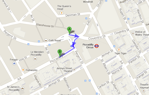 Piccadilly Circus Map