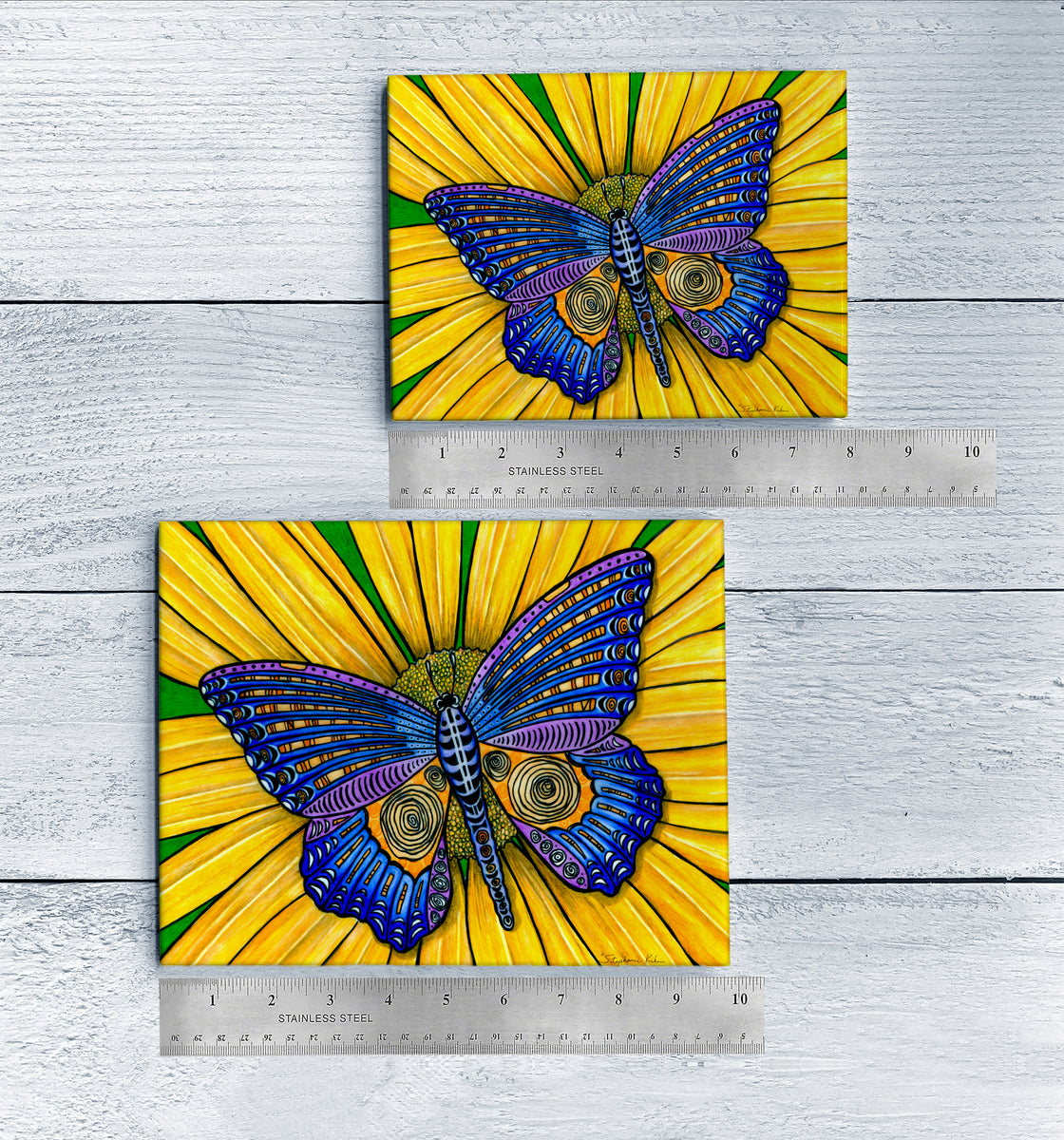 Butterfly Ceramic Tile Wall Art and Backsplash Tiles by Outer Banks NC