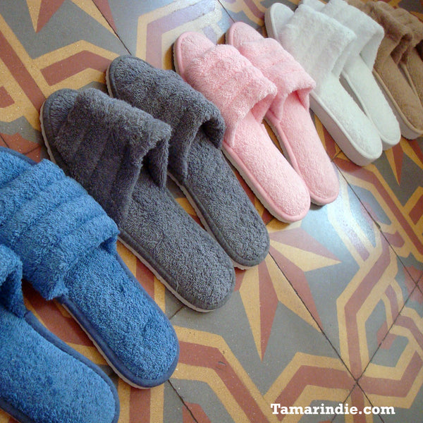 Tamarindie's Colorful Towel Slippers