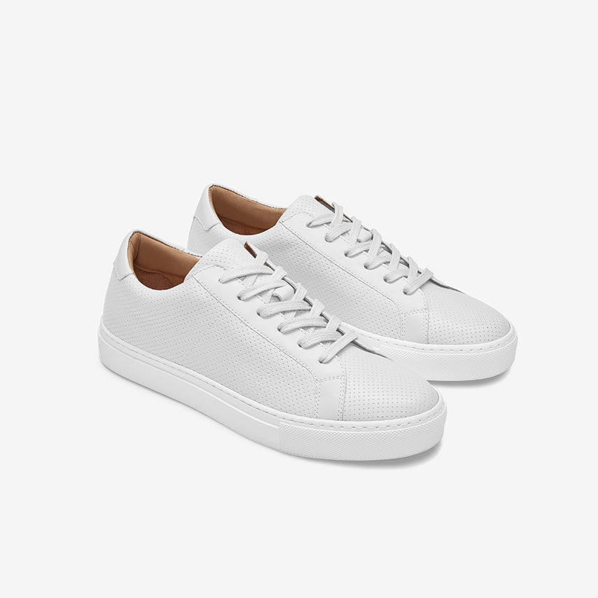 The Royale - Blanco Perforated Leather 
