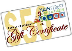 Gift Certificate at Main Street Yarns and Fibers