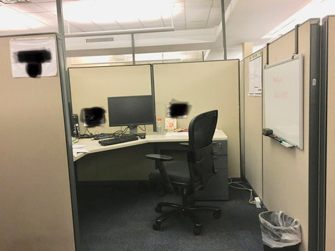 A sad lonely cubicle.