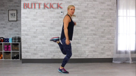 butt kick cardio exercise at home