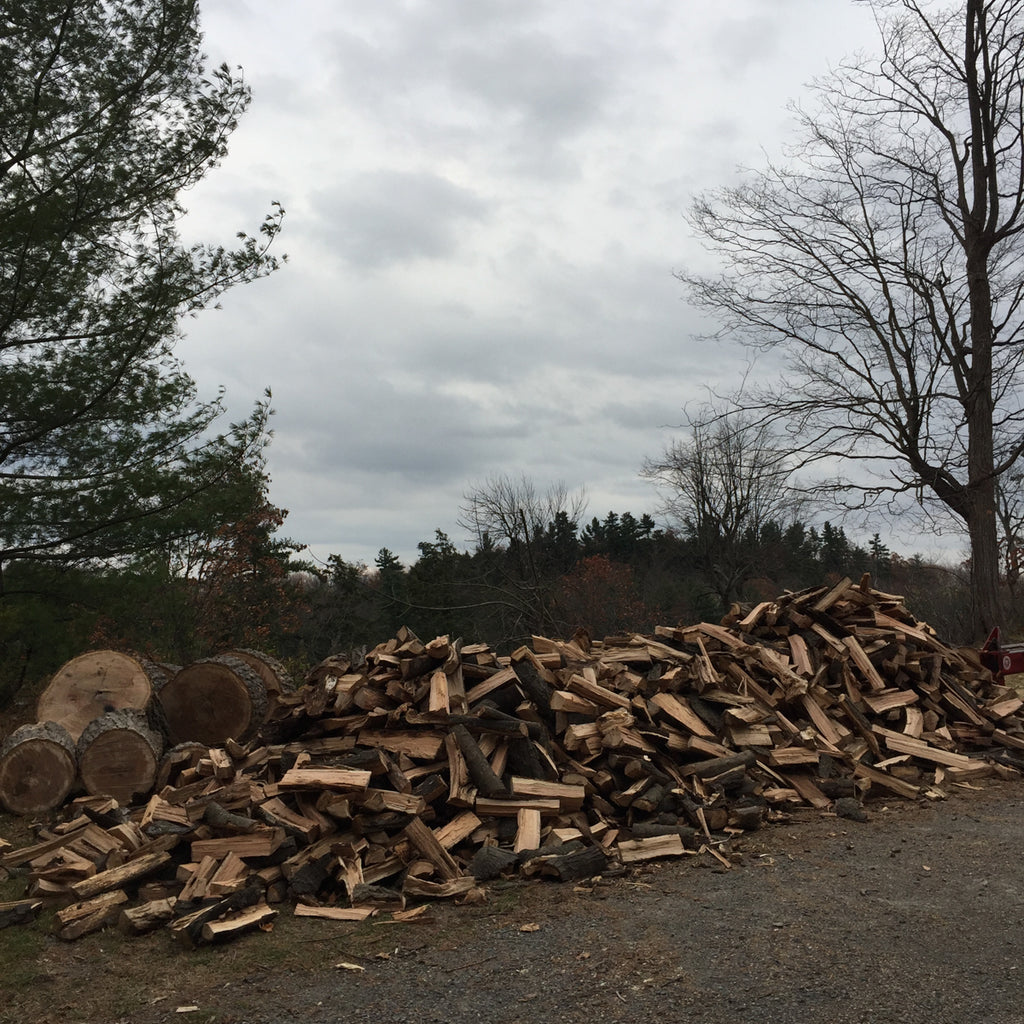Large Stack of Chopped Firewood