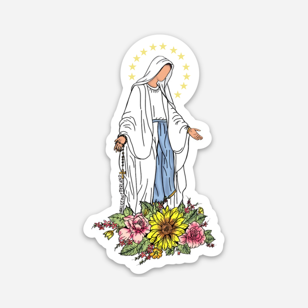 our lady of lourdes clipart