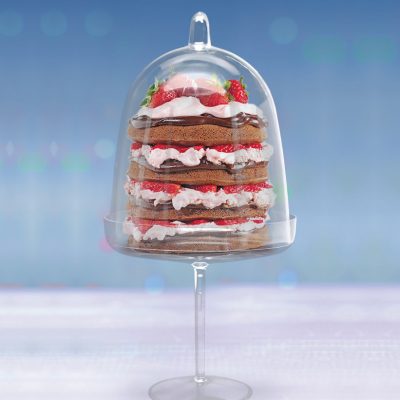 12PC Fillable Clear Plastic Cake Plate with Dome Cover Single Mini Dessert Plate 
