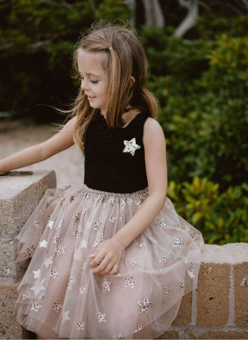 Petite Hailey Leopard Star Tutu Dress