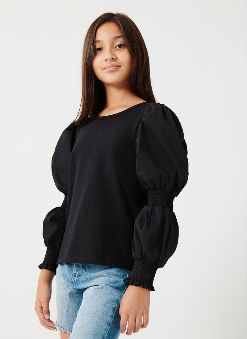 Habitual Kids Puff Sleeve Knit Top