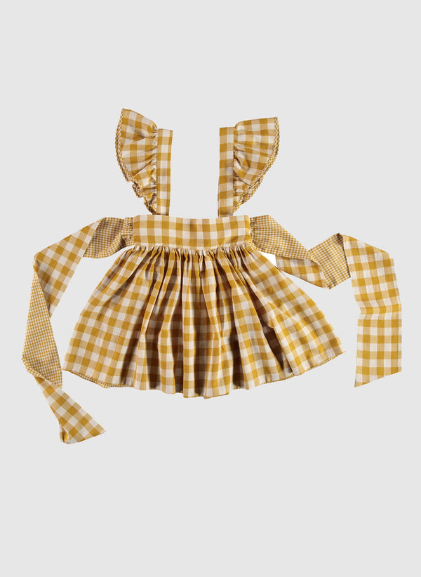 Carbon Soldiers Archduke Apron in Mustard/Ivory