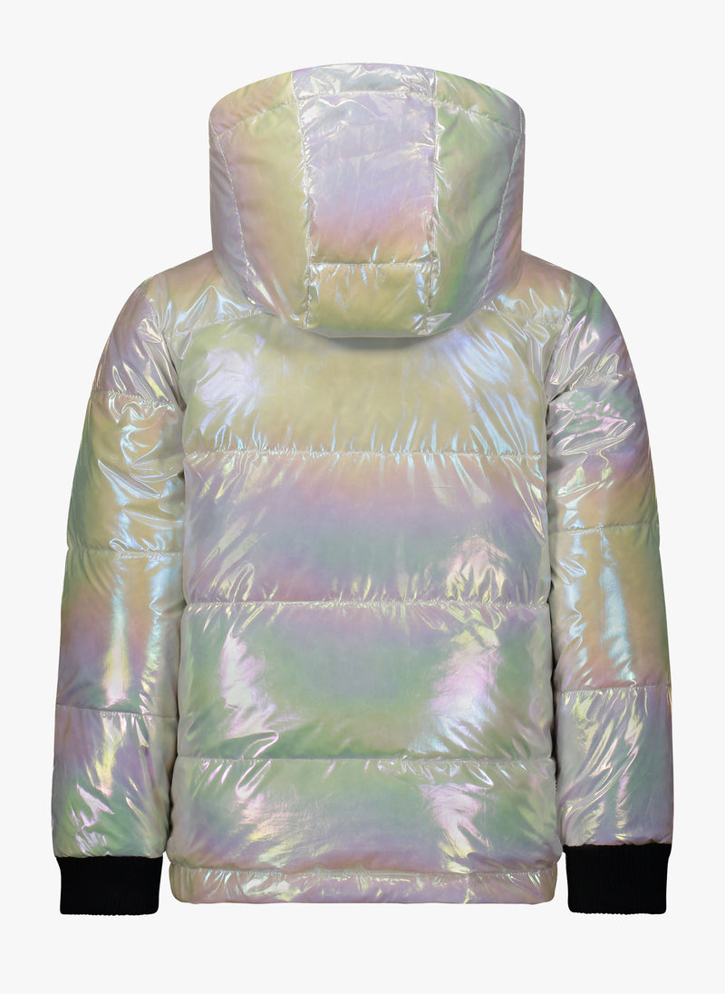 Vierra Rose Jusuf Reversible Jacket in Pearl Iridescent/Metallic Grey