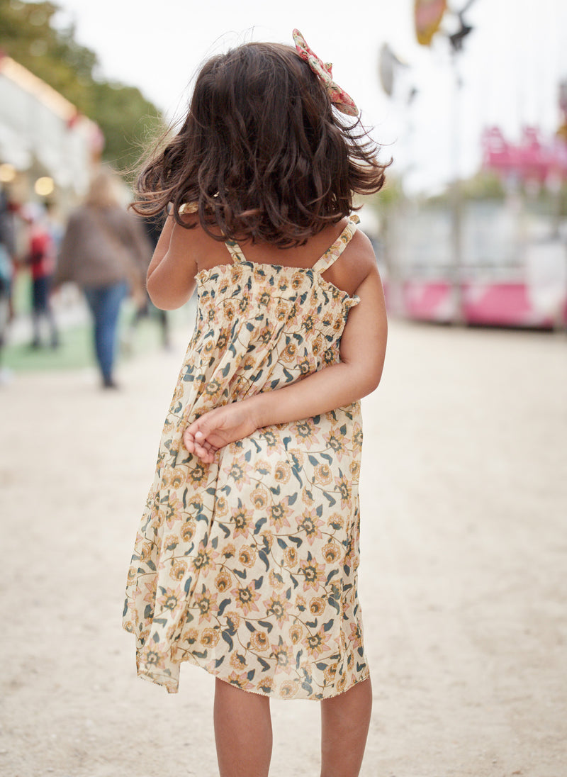 Louise Misha Marceline Dress in Cream Flowers