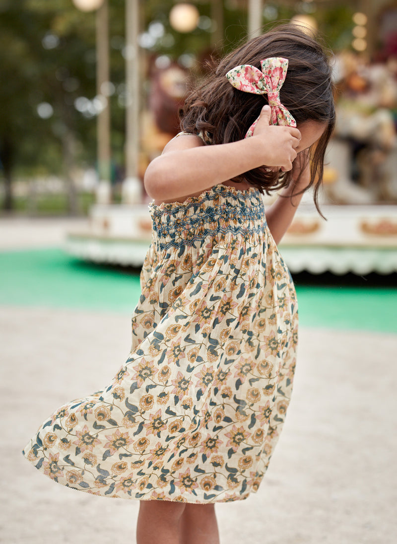 Louise Misha Marceline Dress in Cream Flowers