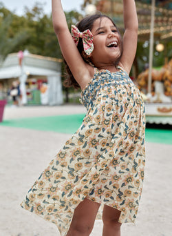 Louise Misha Marceline Dress in Cream Flowers