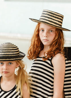 MOTORETA Cantoutier Hat in Straw & Black