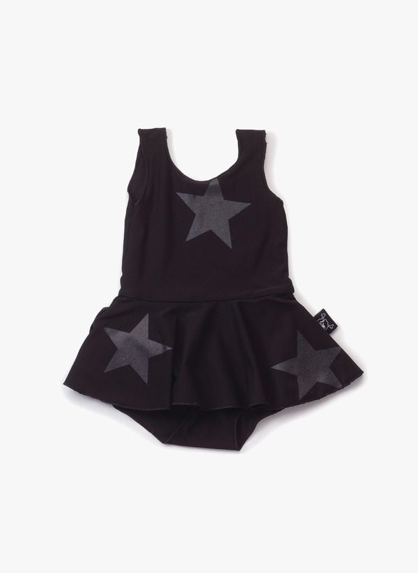 Nununu Skirt Swimsuit in Black Star