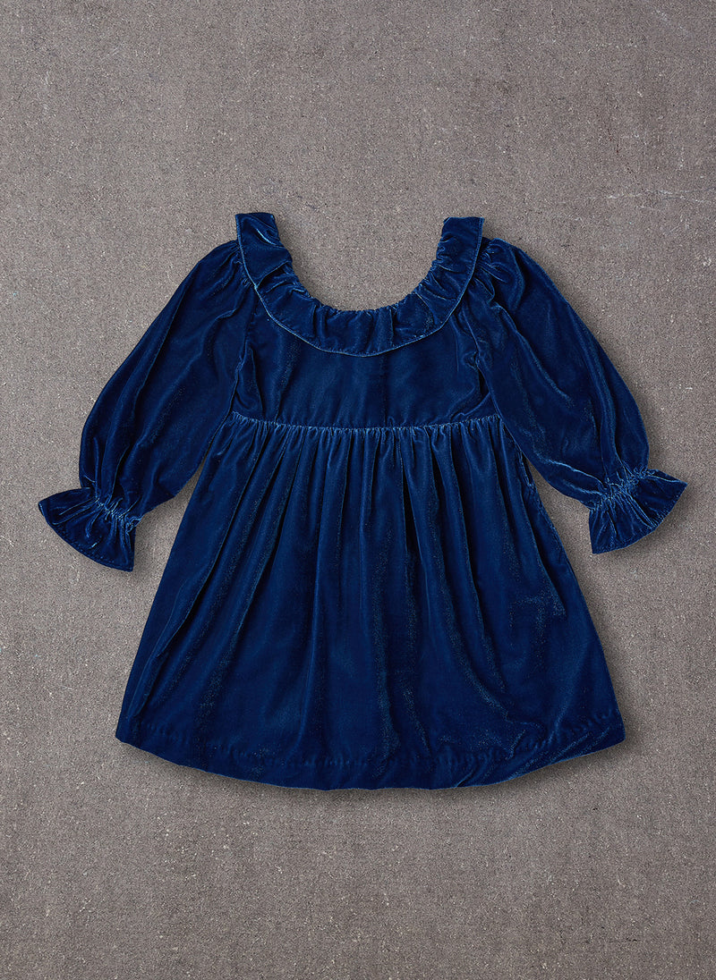 Nellystella Esra Dress in Blue Velvet