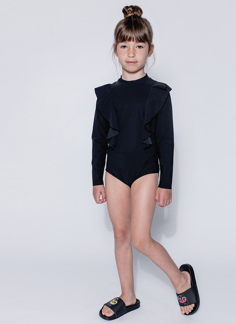 Nununu Ruffled Long Sleeved Swimsuit