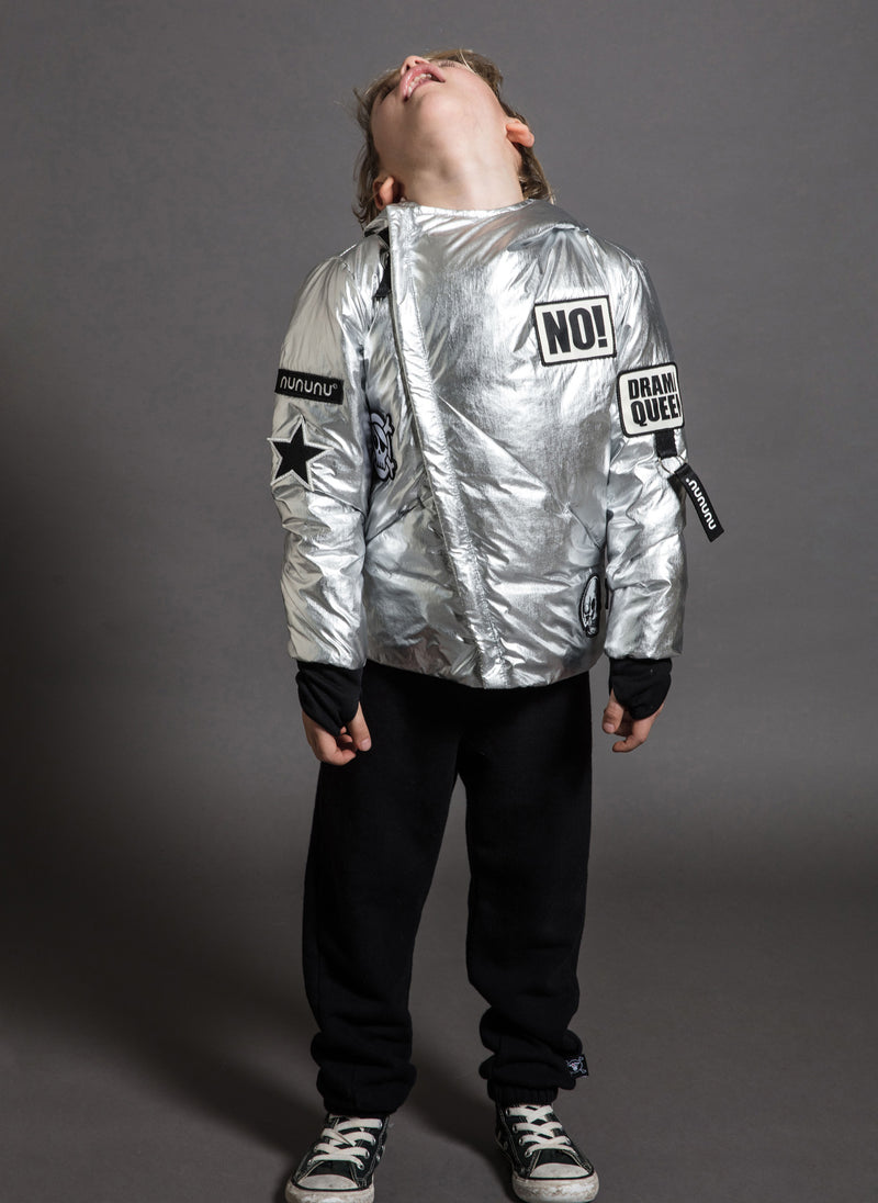 Nununu Super Patch Down Jacket in Silver