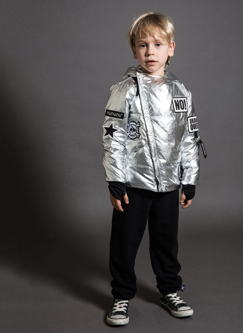 Nununu Super Patch Down Jacket in Silver