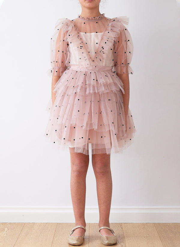 Petite Amalie Eve Tulle Blouse and Skirt Set