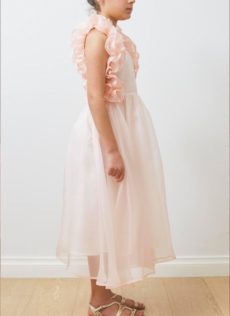 Petite Amalie Organza Ruffle Dress