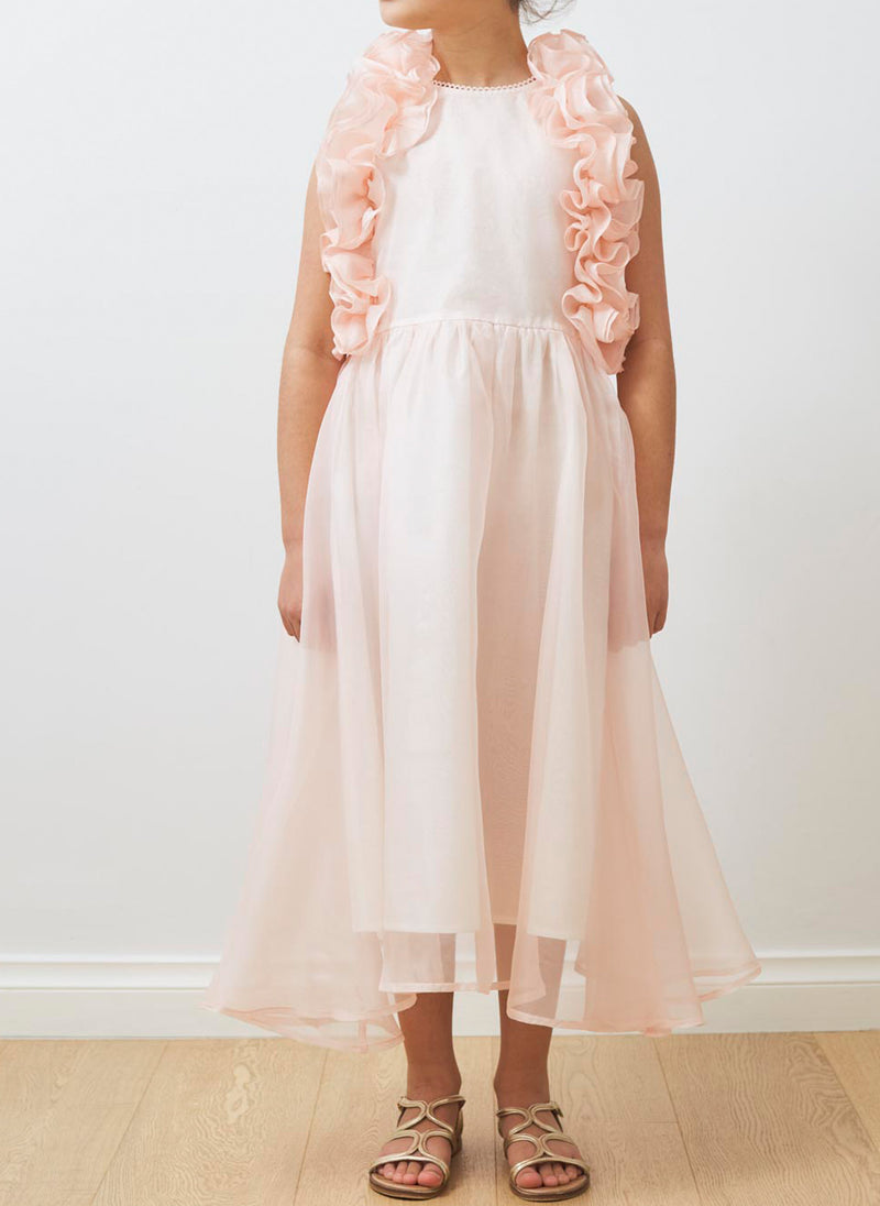 Petite Amalie Organza Ruffle Dress