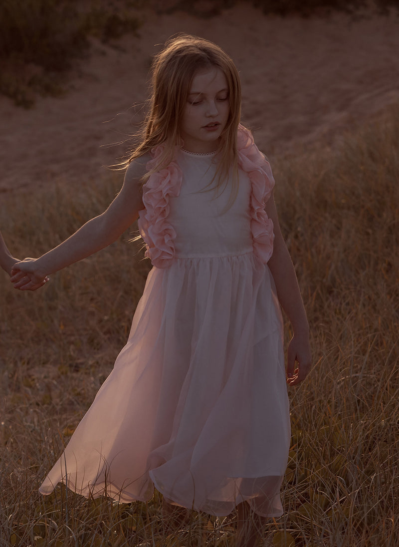 Petite Amalie Organza Ruffle Dress