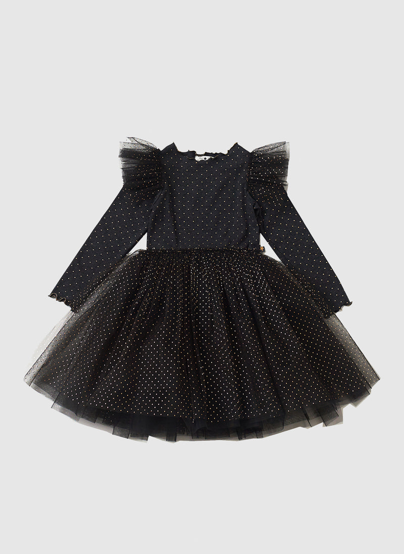 Petite Hailey Dot Sha sleeve Tutu Dress