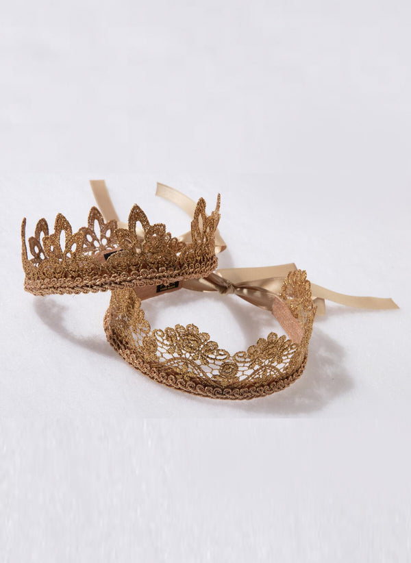 Petite Hailey Gold Crown Headband