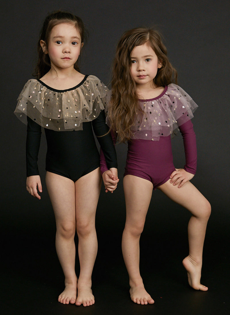 Petite Hailey Dot Alexa Leotard in Purple