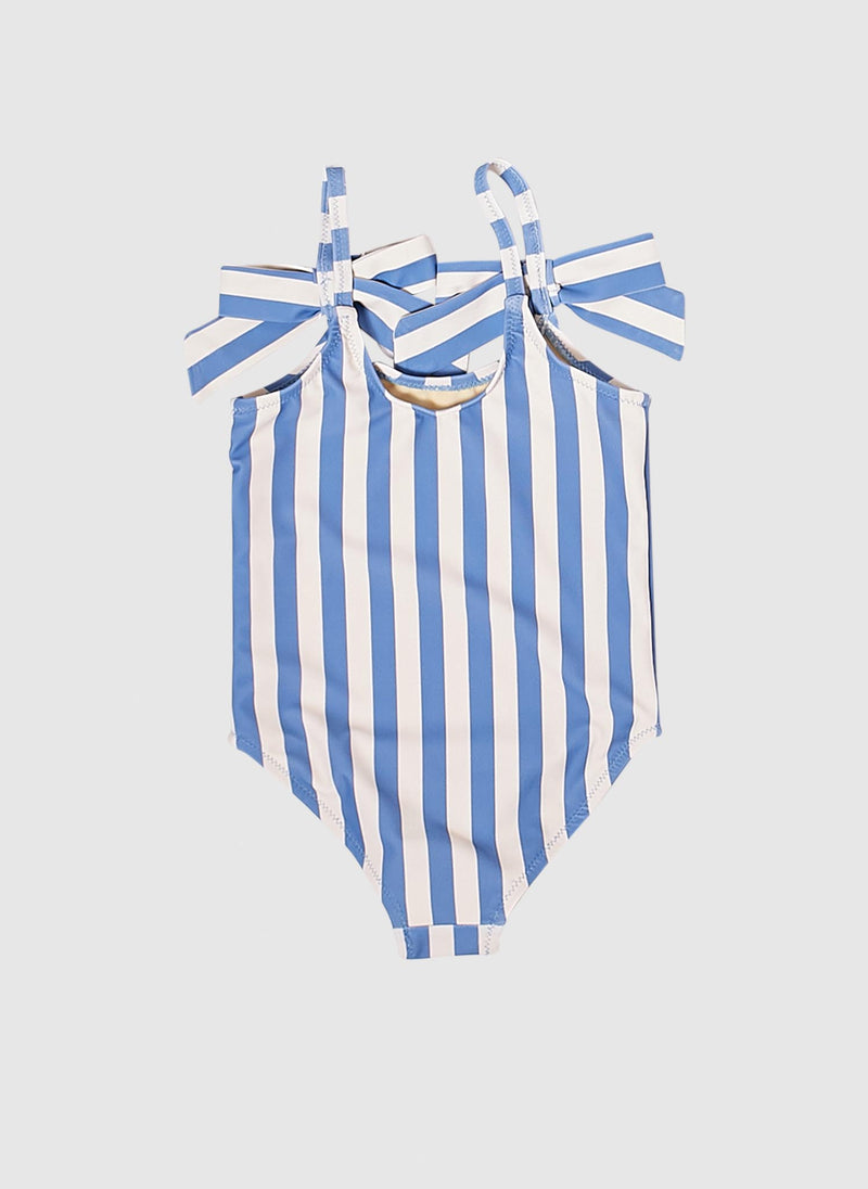 Pink Chicken Lulu Swim Suit in Riviera & Antique White Stripe